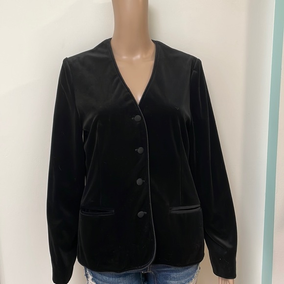 Black Velvet Blazer Romantic Steampunk Victorian - Picture 1 of 5